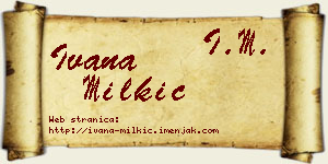Ivana Milkić vizit kartica